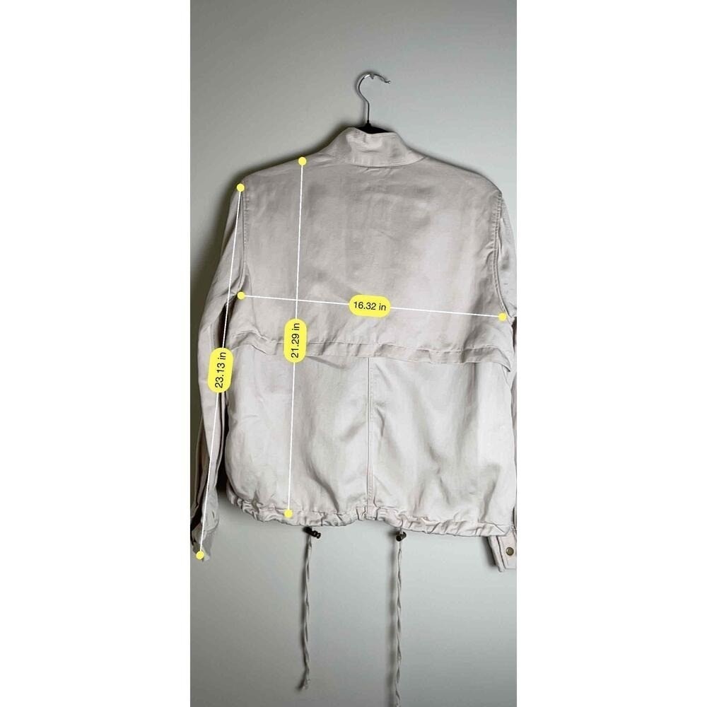 Rails Women's Beige Button Down Long Sleeve Utility Jacket Medium - Picture 11 of 11
